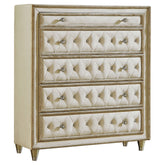 Best Furniture Outlet - Coaster - Antonella 5-drawer Bedroom Chest Ivory and Camel - 223525